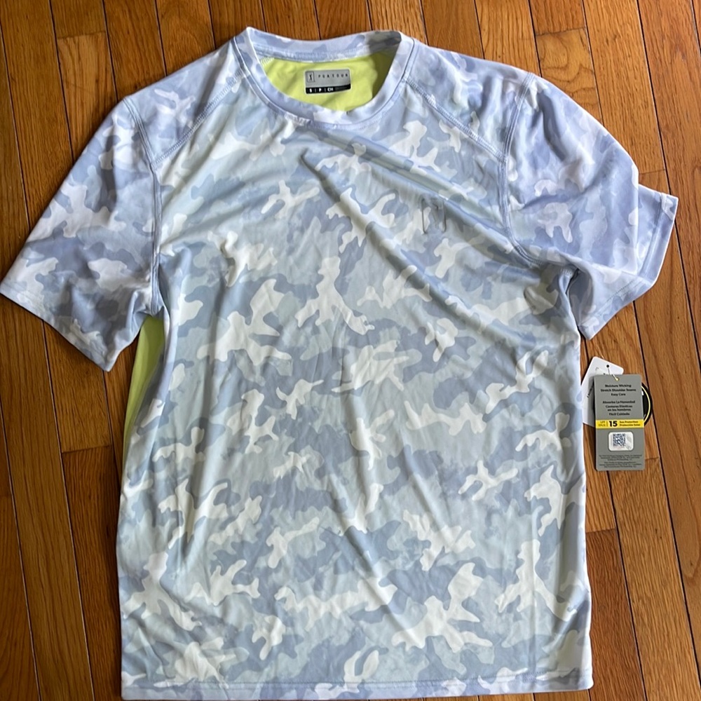 Men size small moisture wicking shirt with SPF15